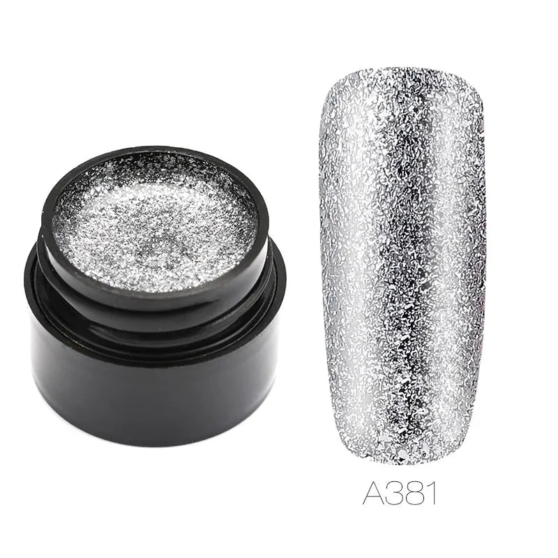 Hybrid Varnishes Gel Nail Polish Set Glitter Rieworkes