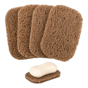 Yadream 4 Pack Non-Slip Soap Holder PadBPA-Free Soap Savers Pads for Soap DishSelf Draining Soap Bars Holder Pads Suitable for Kitchen Bathroom Shower Travel Hotel Cleaning Product(Coffee) Mimarta