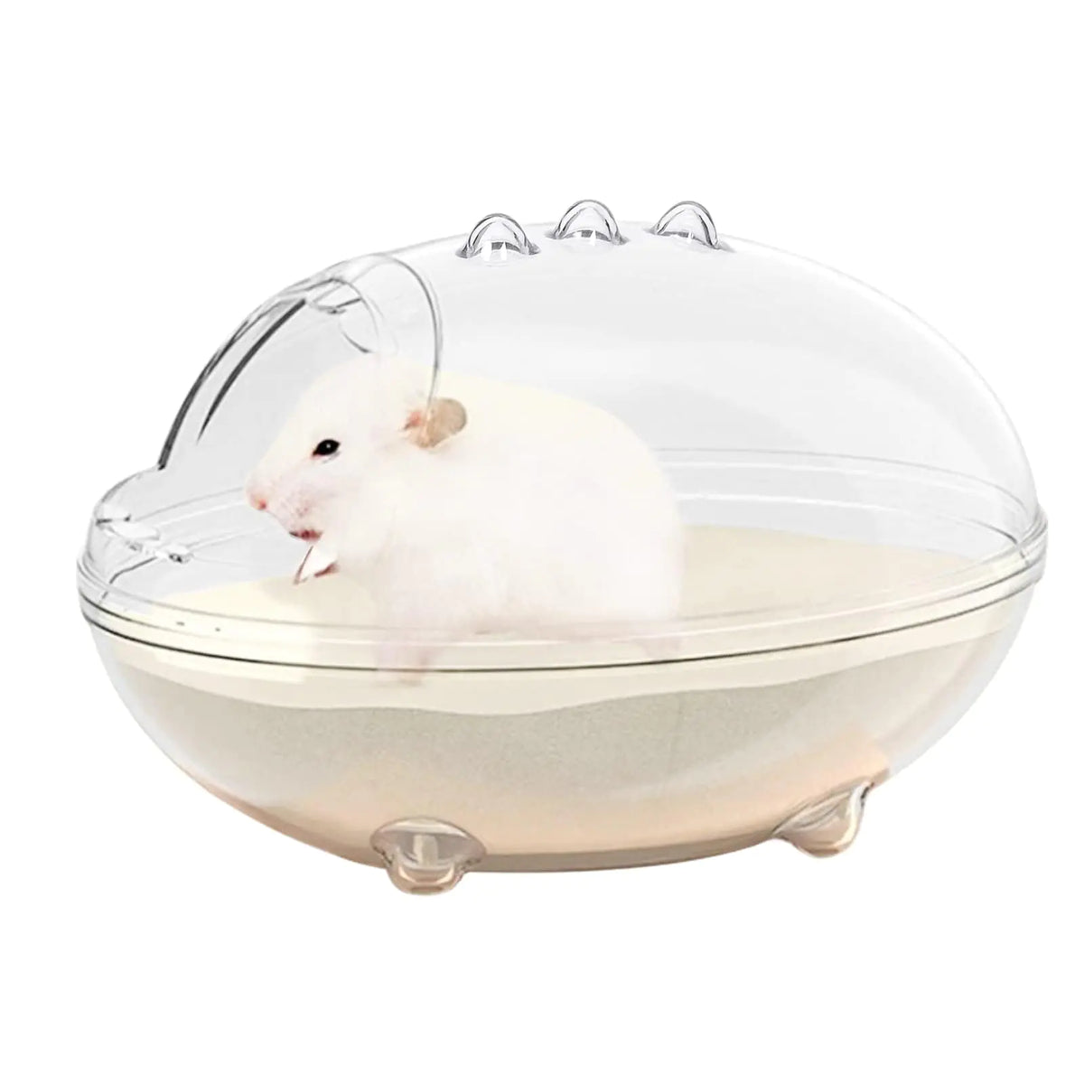 TOKAYIFE Hamster Sand Bath Pet Bath Hamster Toilet Sand Bathroom Container Small Animal Sauna Sandpit for Syrian Dwarf Hamster Gerbil Rat Chipmunk (S 5.3 * 3.8 * 3.3 inch) Mimarta