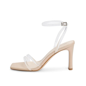 Modatope Womens Sandals Square Open Toe Chunky High Heels Strappy Ankle Strap Sandals Comfort Dress Party Shoes 9 Clear Rieworkes