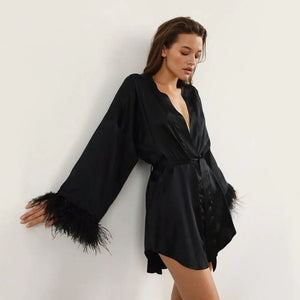 Ruby Feathered Robe Rieworkes