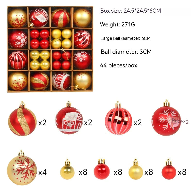 Colorful Christmas Ornament Ball Set Rieworkes