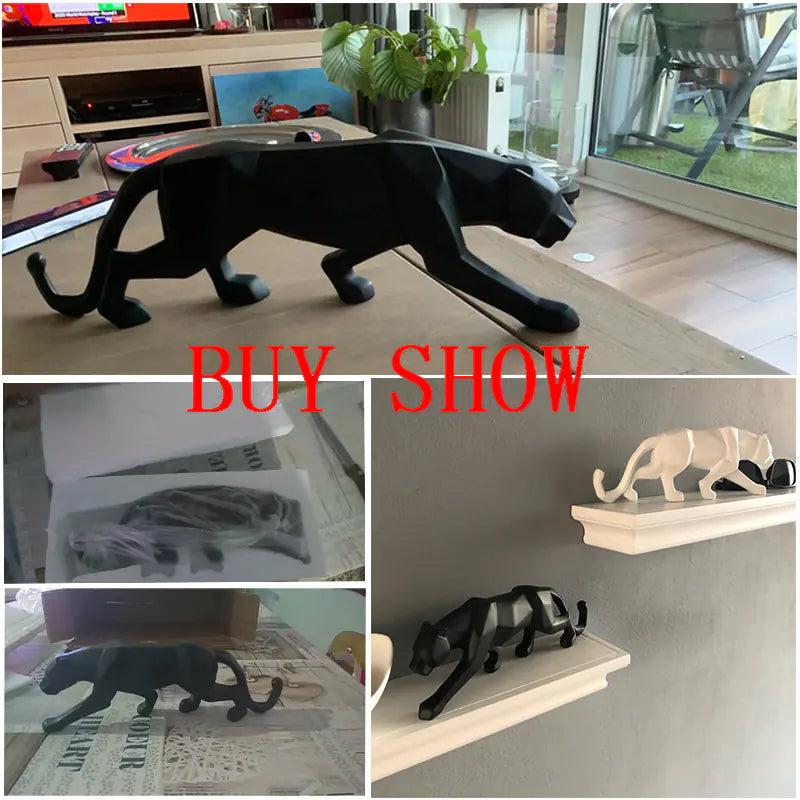 Nordic Style Furniture Decor - Origami Resin Leopard Mimarta