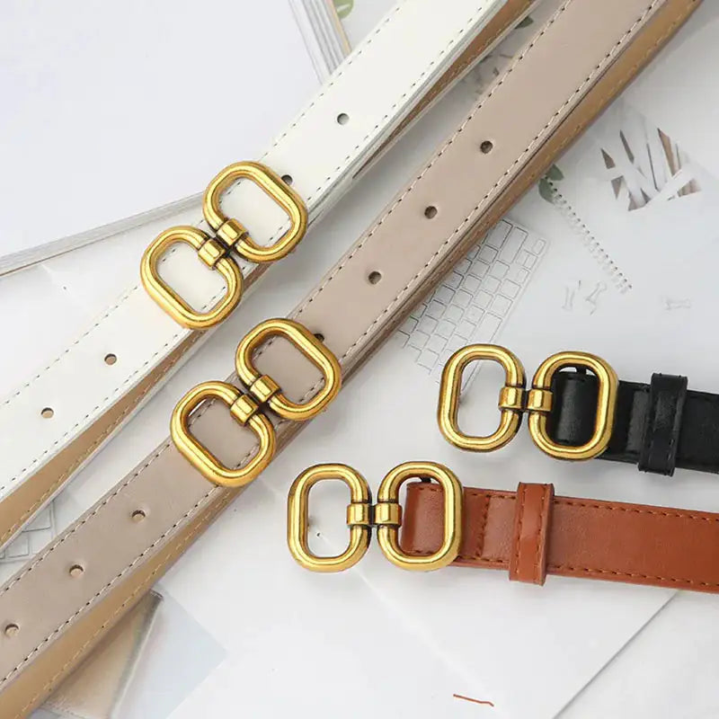 Elegant Leather Designer Belt for Women Rieworkes