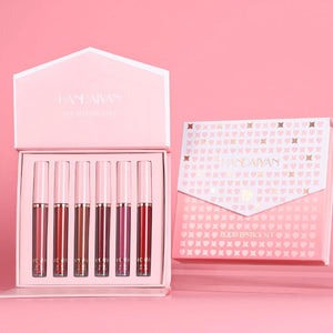 BestLand 6Pcs Matte Liquid Lipstick Makeup Set, Matte liquid Long-Lasting Wear Non-Stick Cup Not Fade Waterproof Lip Gloss (Literary Allure Gift Set B) Literary Allure Gift Set B Rieworkes