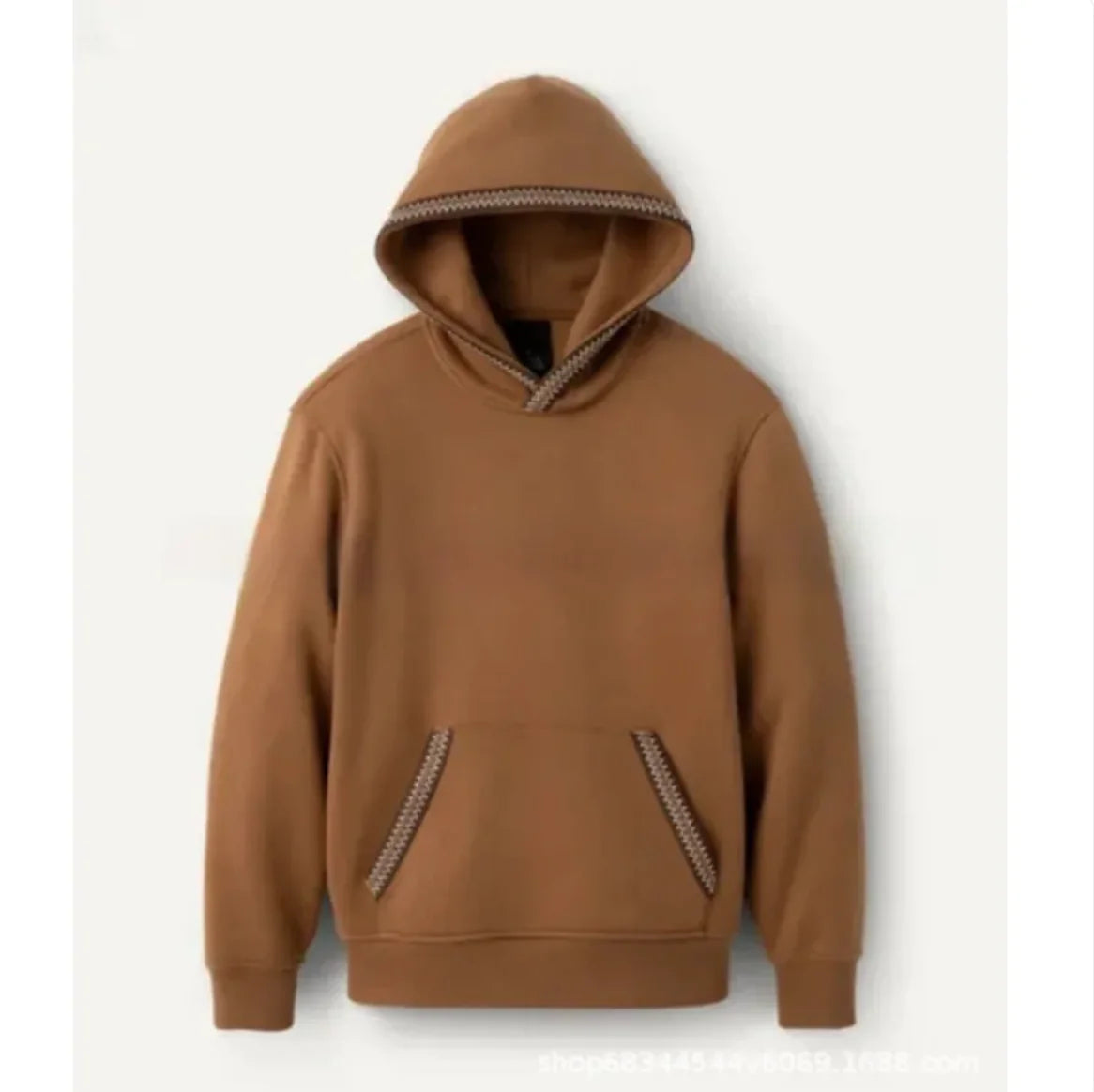 Fleece-Lined Hooded Earth Tone Pullover Rieworkes
