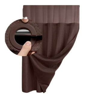 Without Hook Double-Layer Shower Curtain Set Rieworkes