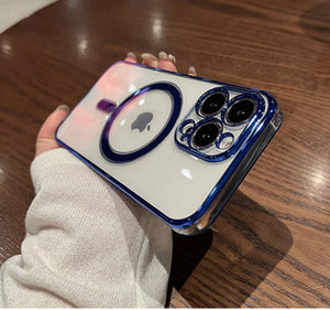 Luxury Plating Clear Magnetic Wireless Charger Case Rieworkes