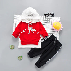 Boys' Fashion Hoodie and Long Pants 2-Piece Set Mimarta