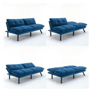 Navy Blue Convertible Folding Modern Sofa Bed Mimarta