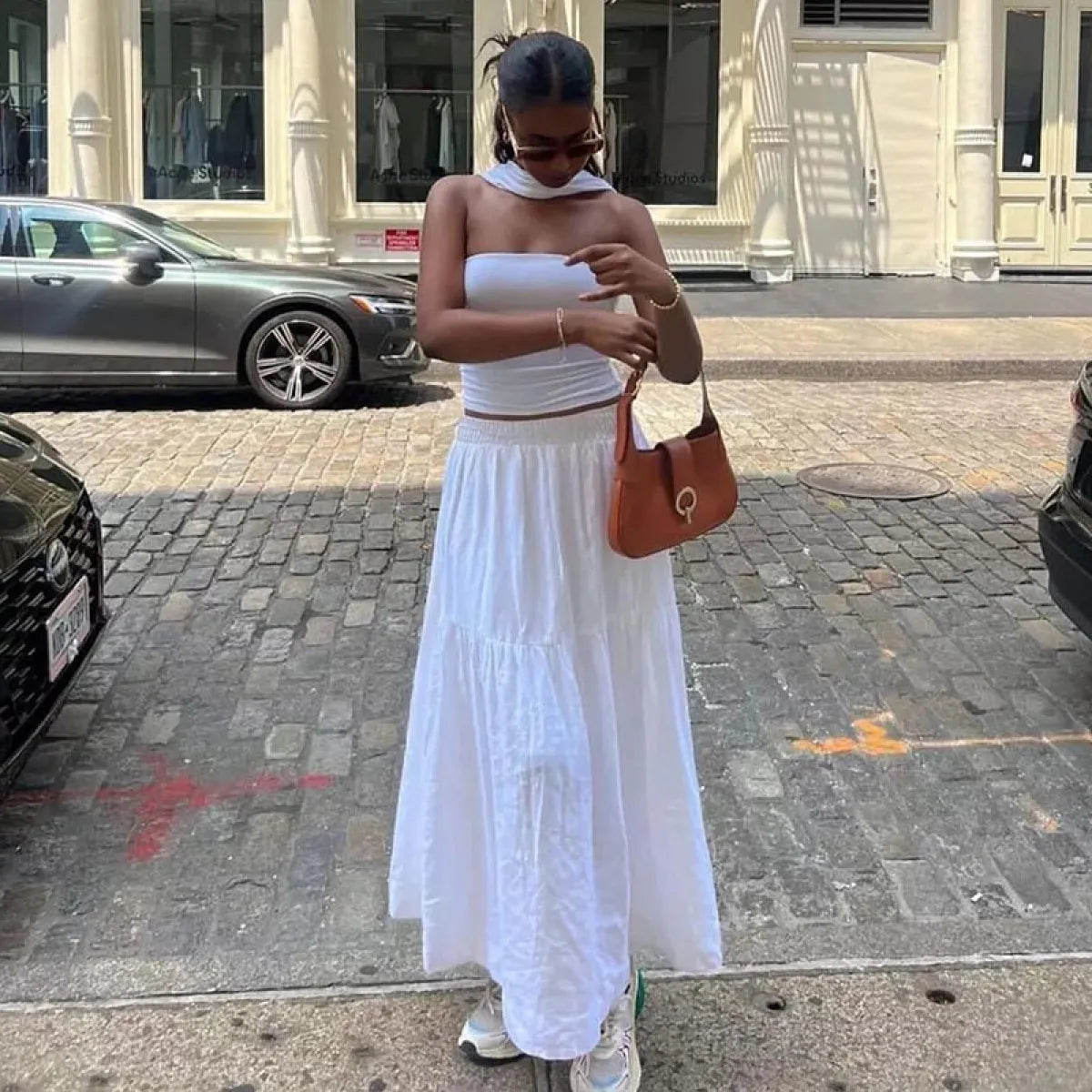 Halter Backless Satin Crop Tops Rieworkes