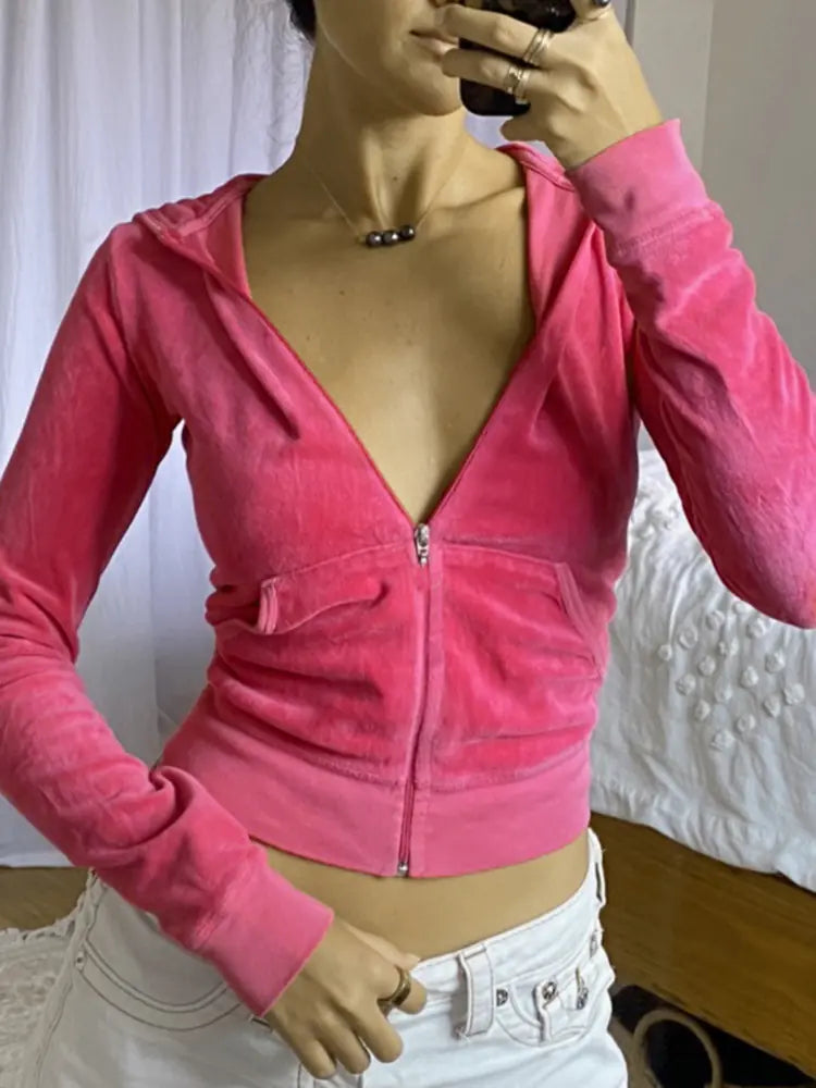 Casual Velvet Winter Jacket for Women with Hood Mimarta