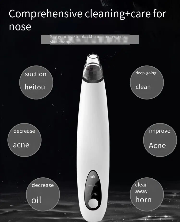 Electric Blackhead Remover Cleaner Face Diamond Pore Vacuum Suction White Heads Rieworkes