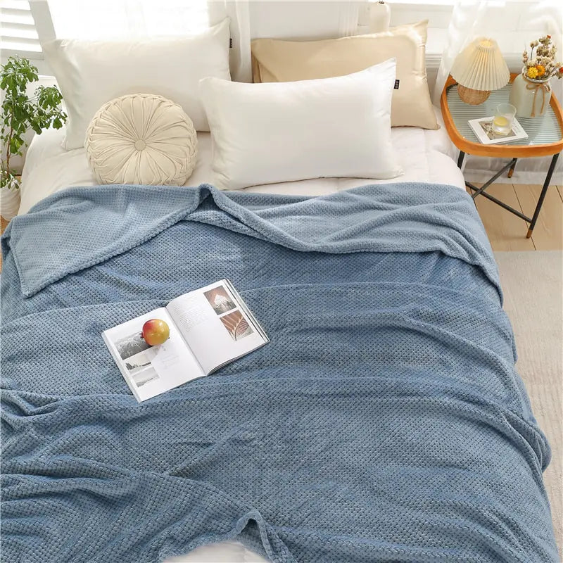 Fluffy Plaid Winter Bed Blankets Rieworkes