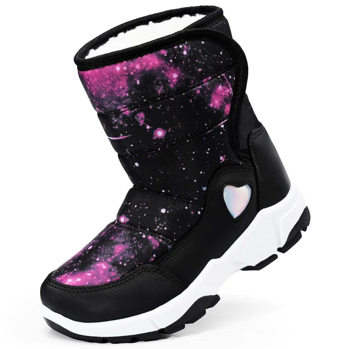 Girls Snow Boots Water-Resistant Warm Fur Lined Anti-Slip Winter Boots for Toddler/Little Kid/Big Kid Black Size 10 Mimarta