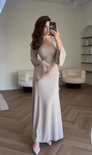Long Sleeve Split Loose Leisure Professional Dress For Women Rieworkes