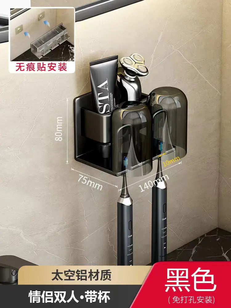 Wall-Mounted Toothbrush and Cup Holder for Bathroom Mimarta