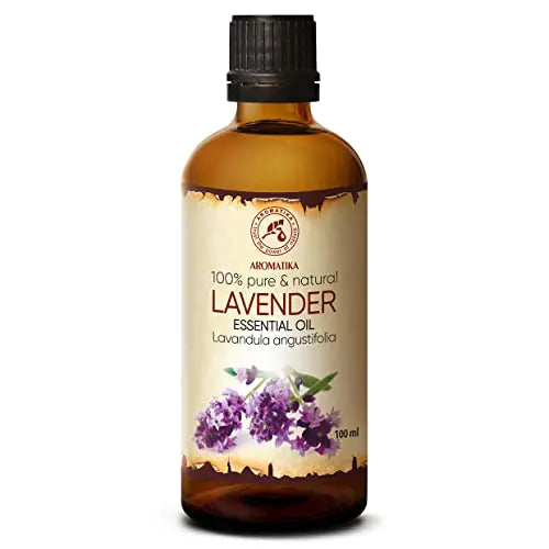 Lavender Essential Oil 3.4 Fl Oz - Lavandula Angustifolia - 100% Pure & Natural use for Tension Relief - Good Mood - Freshen Rooms - for Bath - Sauna - Scented Oils Mimarta