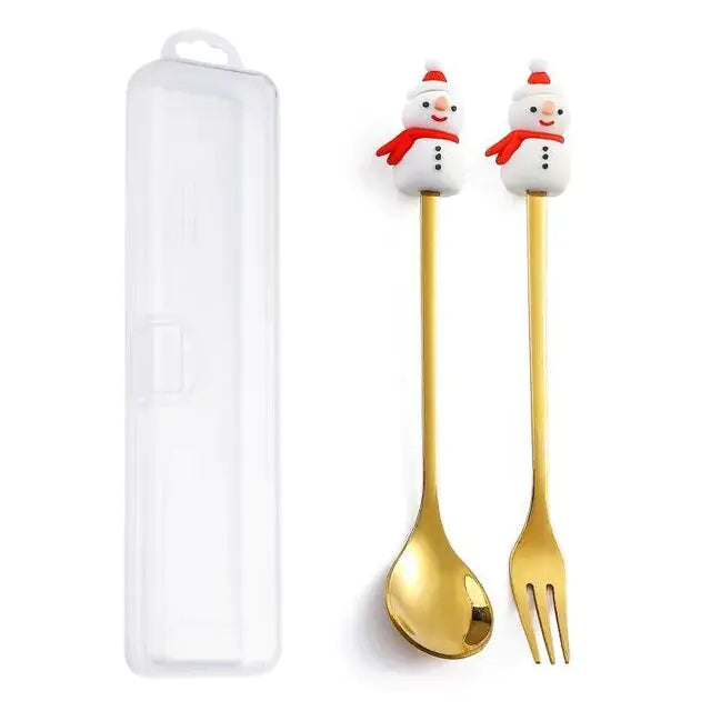 Christmas Cutlery Set: Festive Spoon and Fork Rieworkes