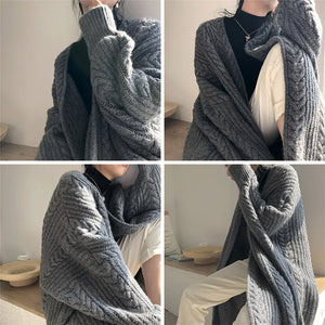 Women's Thick Knitted Long Sweater Coat for Fall/Winter Mimarta