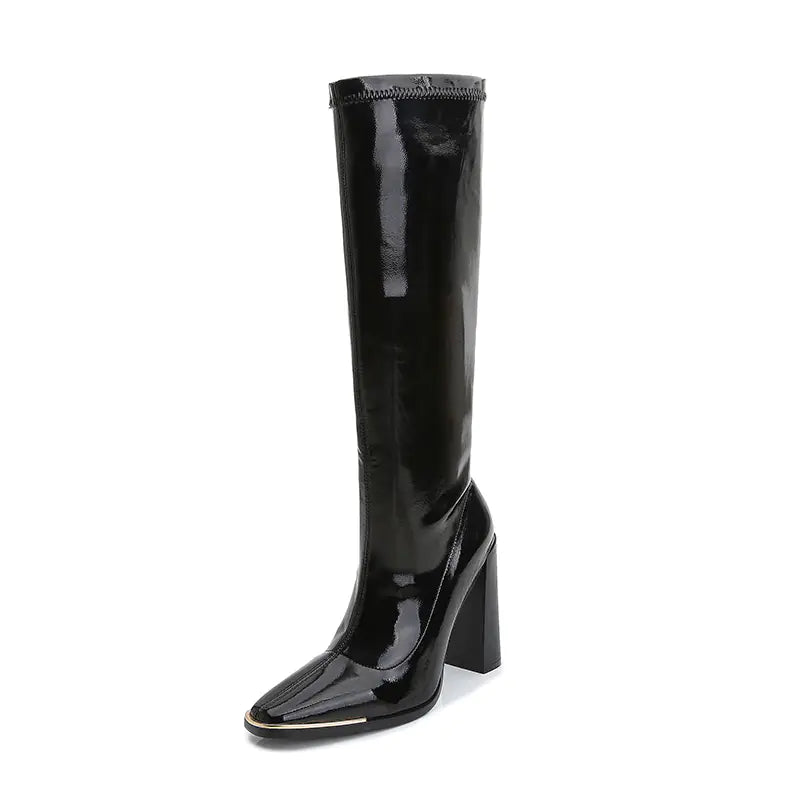 High-Tube Thick-Heeled Winter Boots for Kids Mimarta