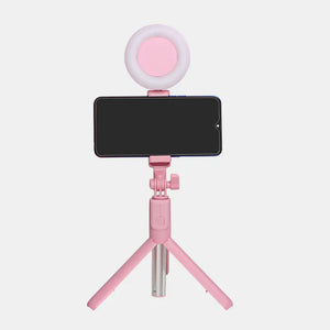 J861 Dual Light Bluetooth Selfie Stick with Tripod & LED Ring Light Mimarta