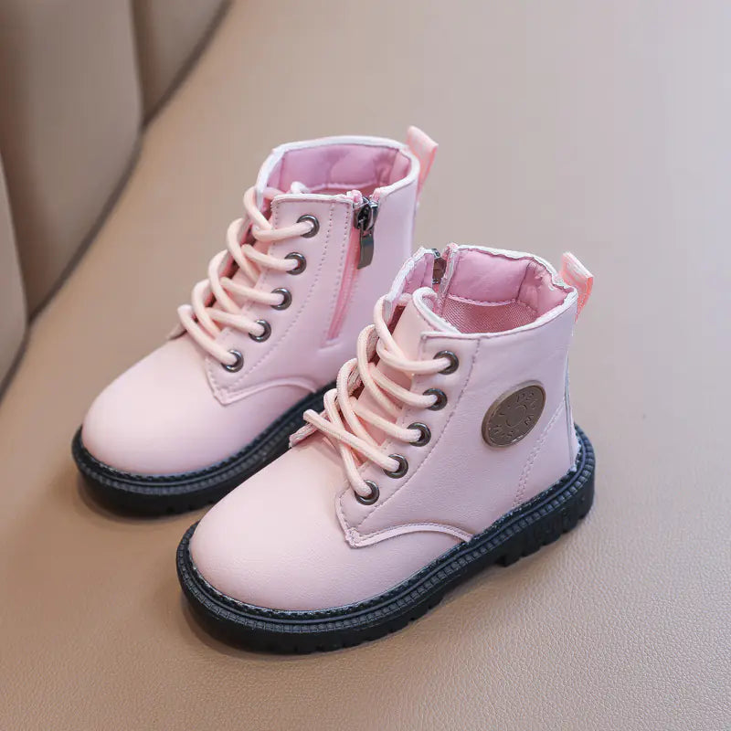 Fashionable Leather Winter Boots for Toddler Girls Mimarta