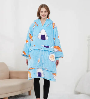 USB Electric Heating Blanket Hooded Lazy Blanket Rieworkes