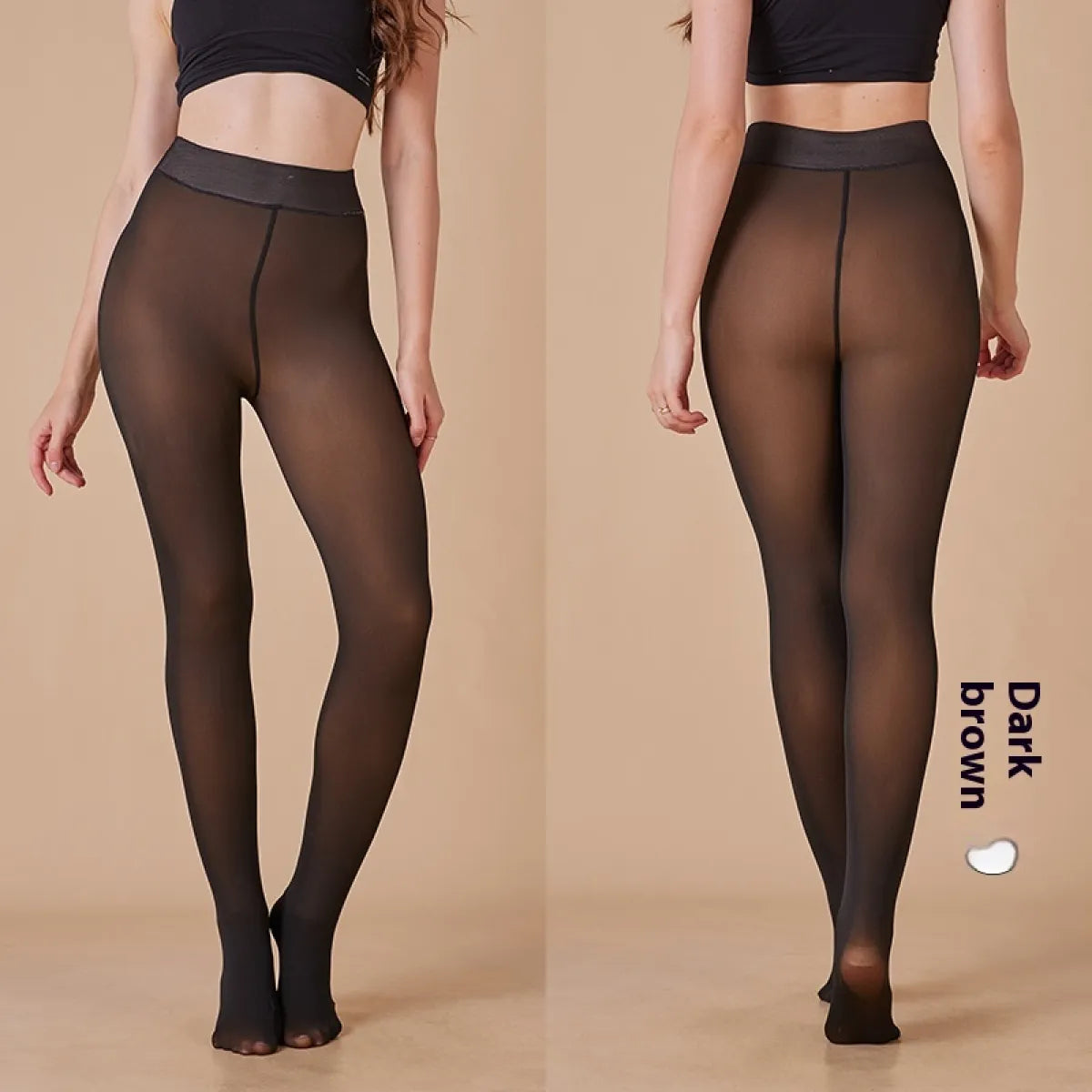 Sheer Fleece-Lined Leggings Mimarta