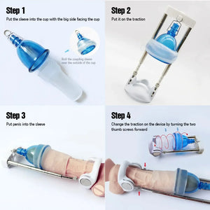 Super Penis Enlargement Extender Vacuum Stretcher Pump Hanger Bigger Enhancement Rieworkes