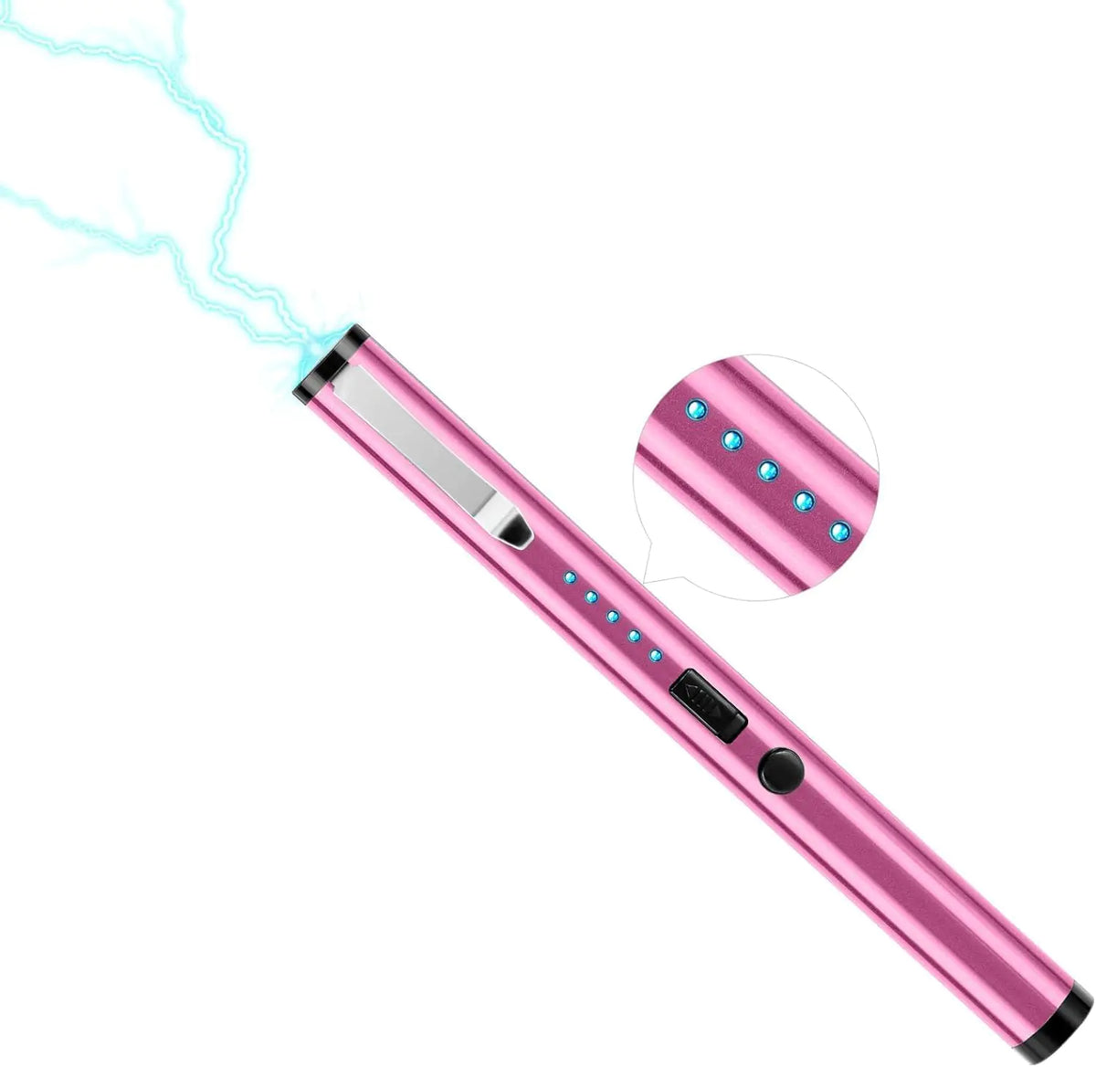 Mini Stun Gun Pen Protection for Women Pen Stun Gun for Self Defense Personal Safety Electric ShockUSB Rechargeable stun Guns (Pink) Mimarta