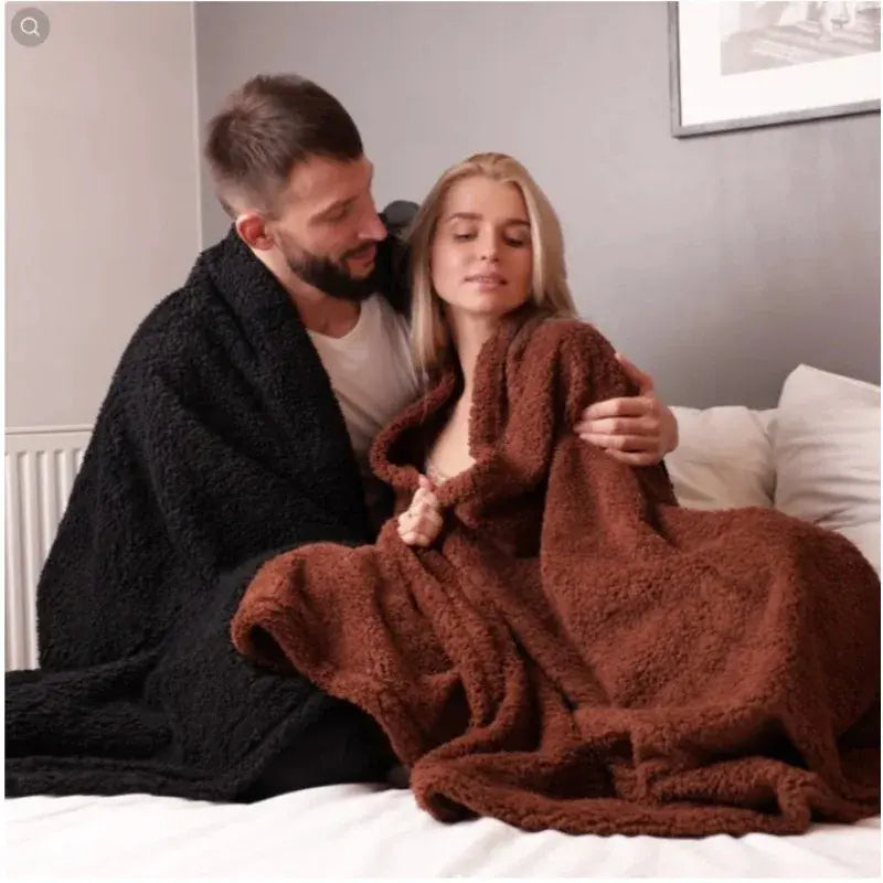 Romantic Couple Winter Blanket Rieworkes