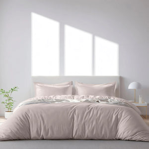 Beige Duvet Cover Queen Size Microfiber Set of 1 Down Comforter Cover 2 Pillows Rieworkes