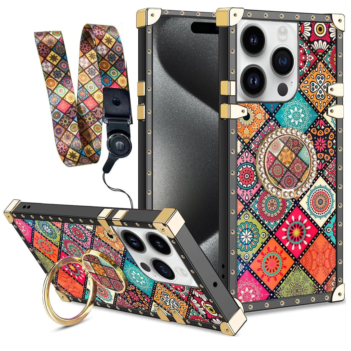 nancheng for iPhone 15 Pro Max Case Mandala Mimarta