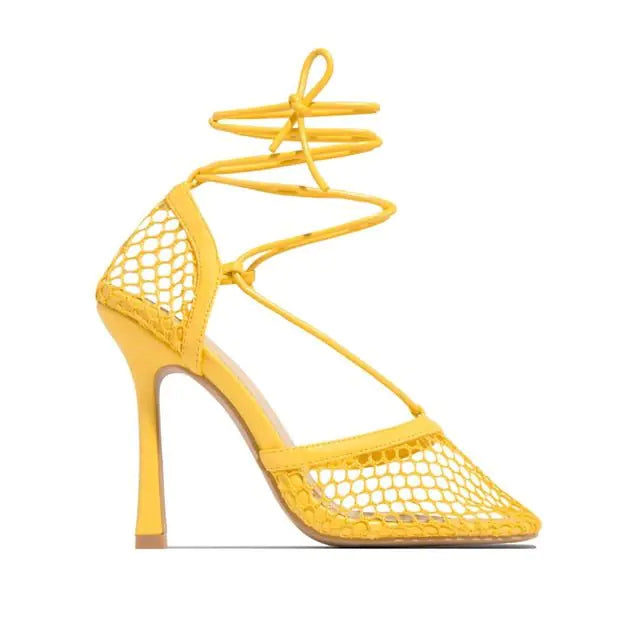Netted Tie Up Heels Rieworkes