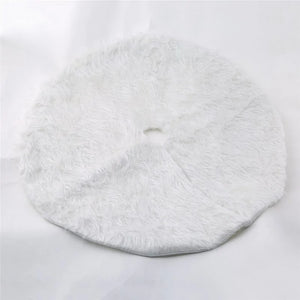 Creative White Plush Christmas Tree Skirts Rieworkes