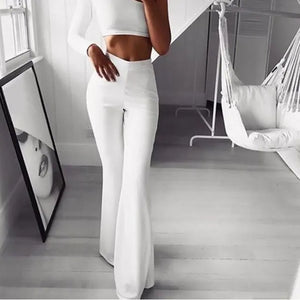 Summer Autumn Solid Elegant Palazzo Pants Rieworkes