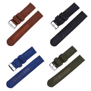 18mm 20mm 22mm 24mm Military Canvas Nylon Wrist Watch Band Strap Bracelet Sport Rieworkes