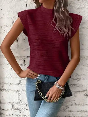 Terri Cap Sleeve Shirt- Rieworkes