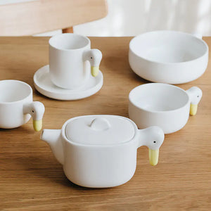 Creative Duckling Ceramic Bowl and Coffee Cup Set Mimarta