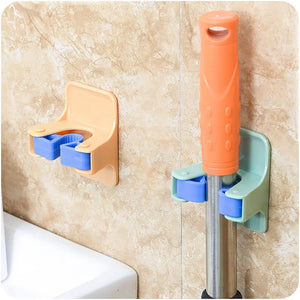 Wall-Mounted Mop Holder with Strong Adhesive (Bathroom) Mimarta