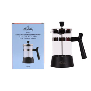 Any Morning French Press Coffee and Tea Maker, 600 ml – 3 Cups, 20 oz Rieworkes