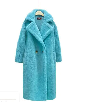 Long Winter Cashmere Lamb Winter Coat Mimarta