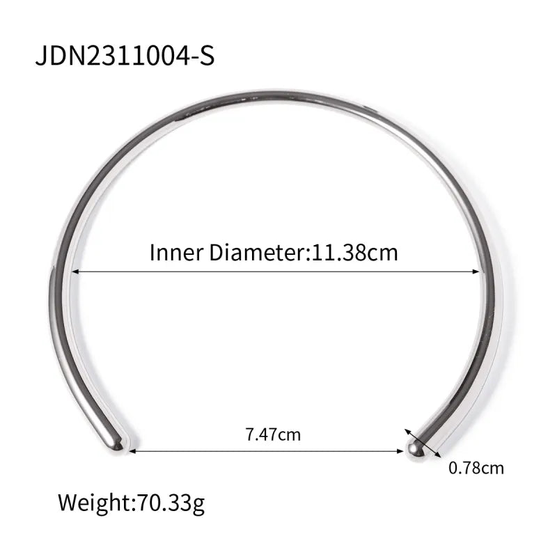 Glossy Collar Neck Ring Necklace Rieworkes