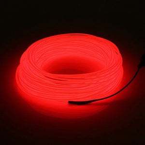 Neon LED Light Glow EL Wire String Strip Rope Tube Decor Car Party + Controller Rieworkes