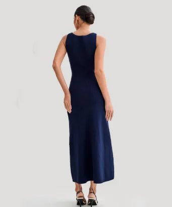 Elegant Knitted Sleeveless Long Dresses Mimarta