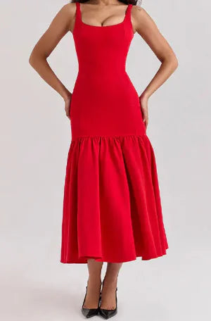 Magda Midi Dress - Elegant Sleeveless Backless Style Mimarta