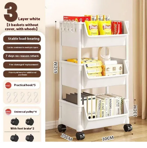 Household Multi-layer Storage Rack With Wheels Mimarta