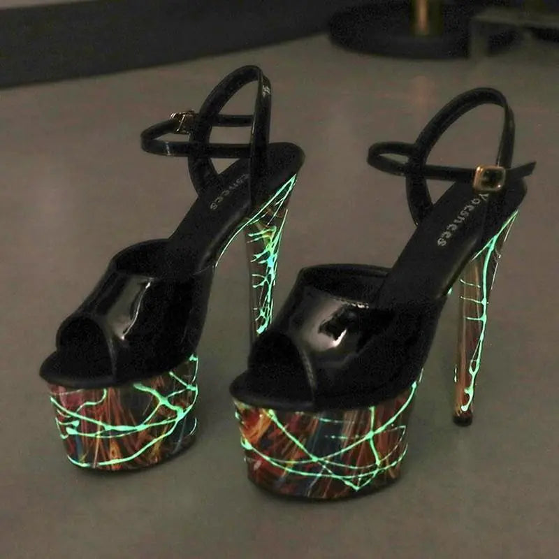 Leather Stiletto High Heels Rieworkes