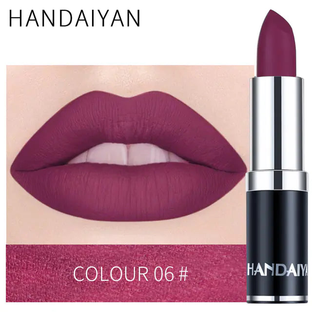 Matte Velvet Lip Gloss in Red Brown Purple Shades Mimarta